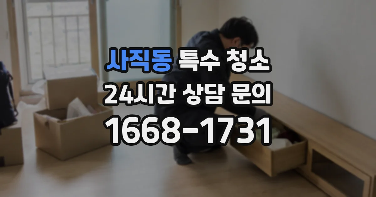 사직동 특수 청소
