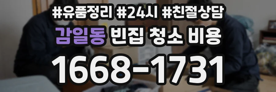 감일동 빈집 청소 비용