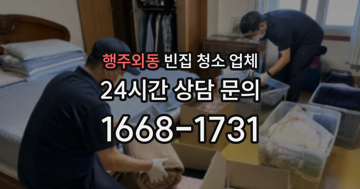 행주외동 빈집 청소 업체