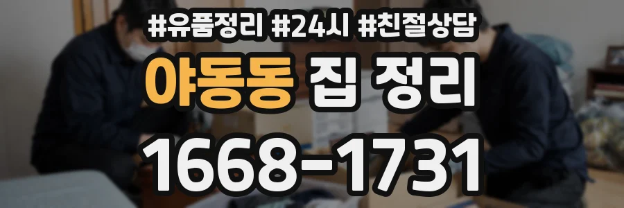 야동동 집 정리