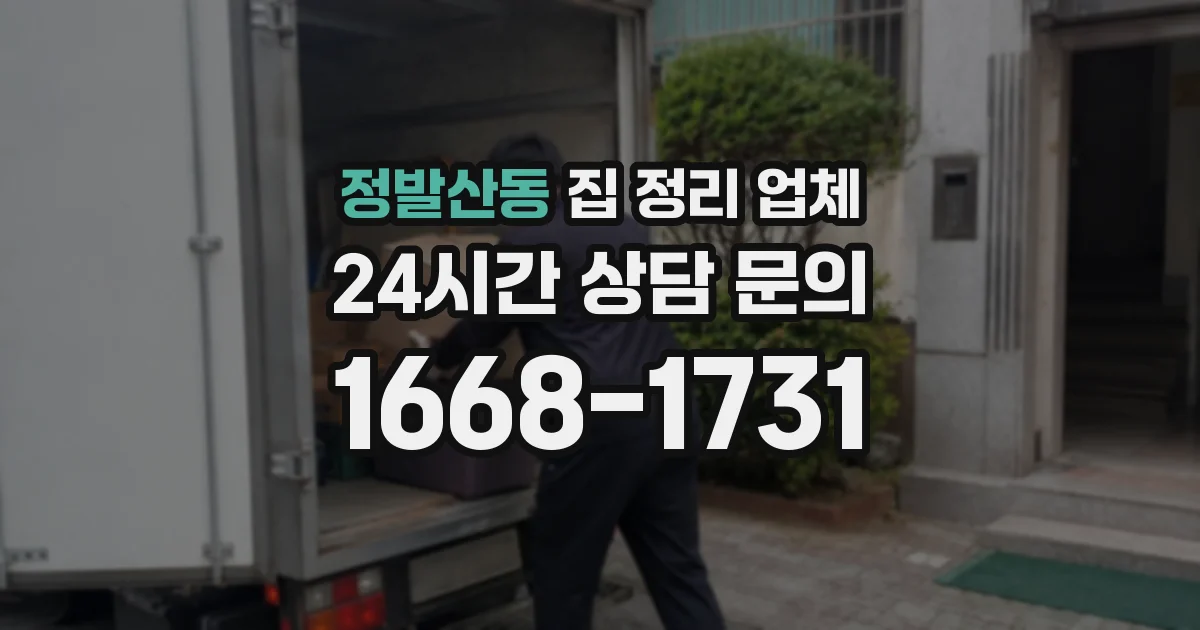 정발산동 집 정리 업체