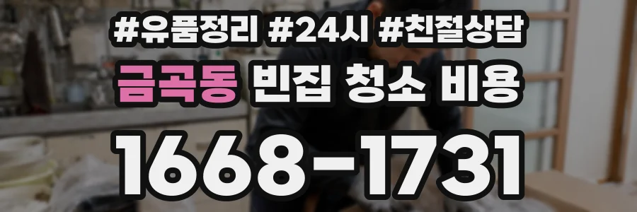 금곡동 빈집 청소 비용