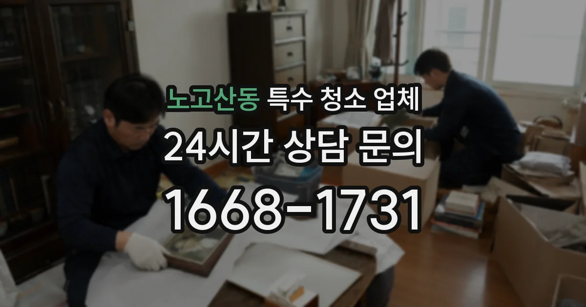 노고산동 특수 청소 업체