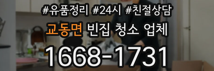 교동면 빈집 청소 업체