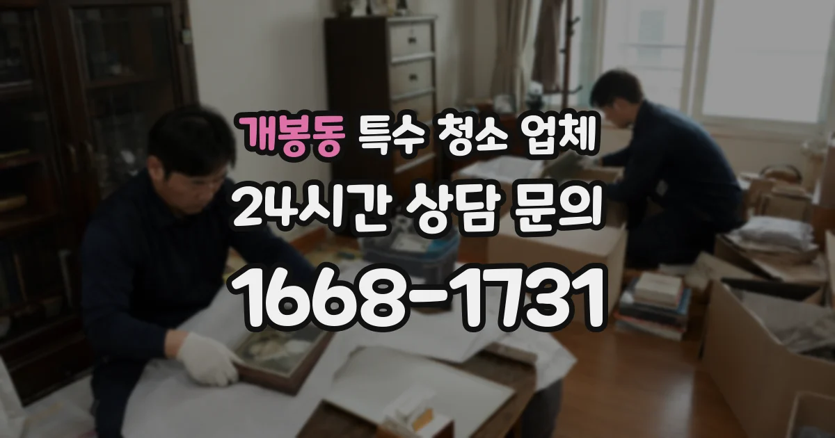개봉동 특수 청소 업체