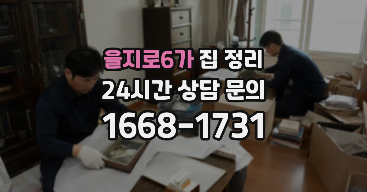 을지로6가 집 정리
