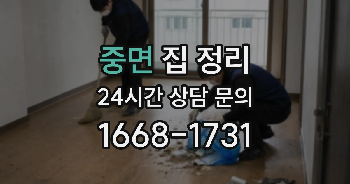 중면 집 정리
