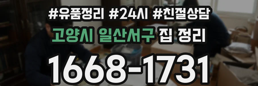 고양시 일산서구 집 정리