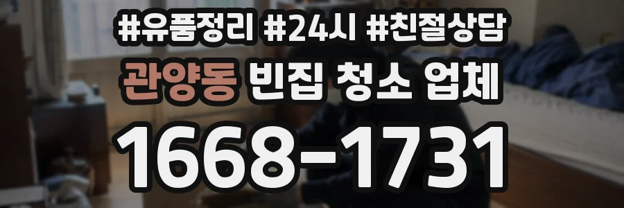 관양동 빈집 청소 업체