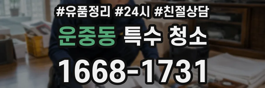 운중동 특수 청소