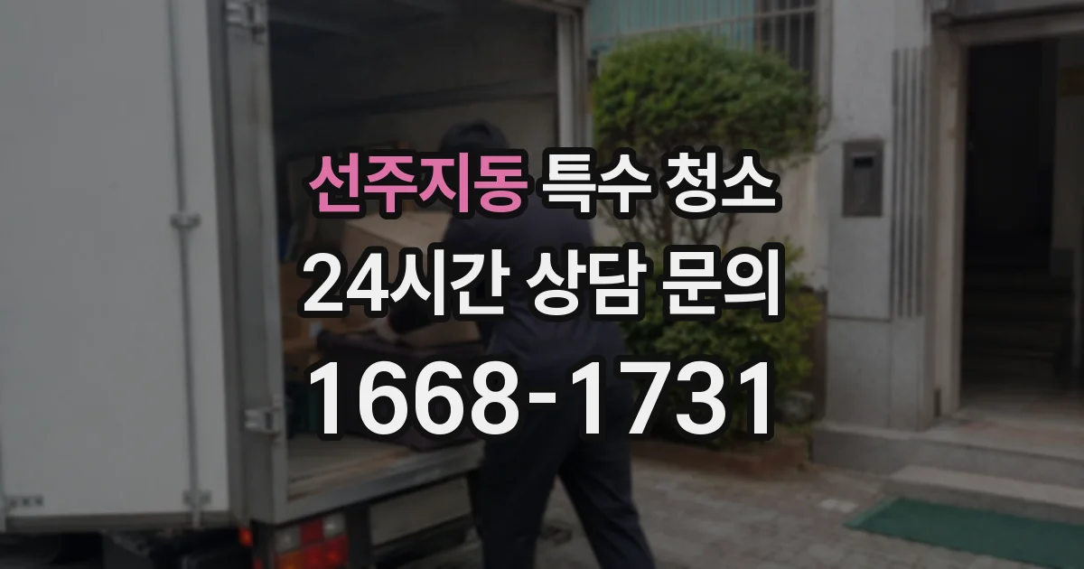 선주지동 특수 청소