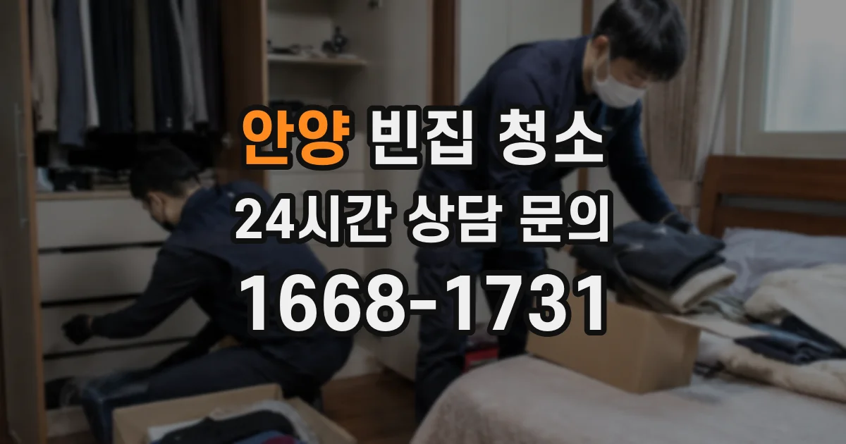 안양 빈집 청소