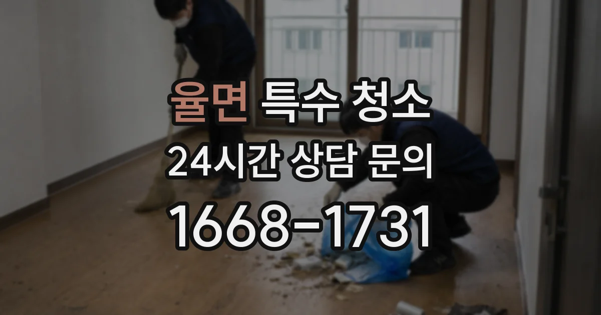 율면 특수 청소