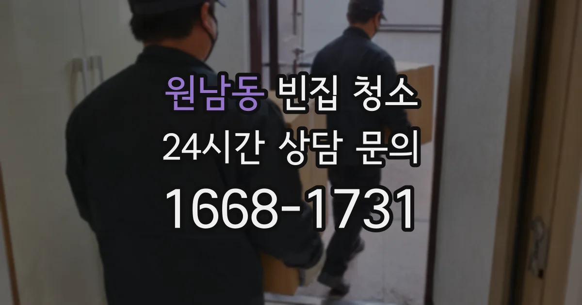 원남동 빈집 청소