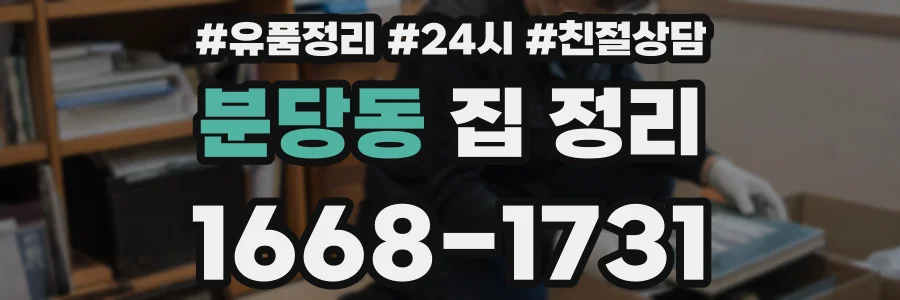 분당동 집 정리