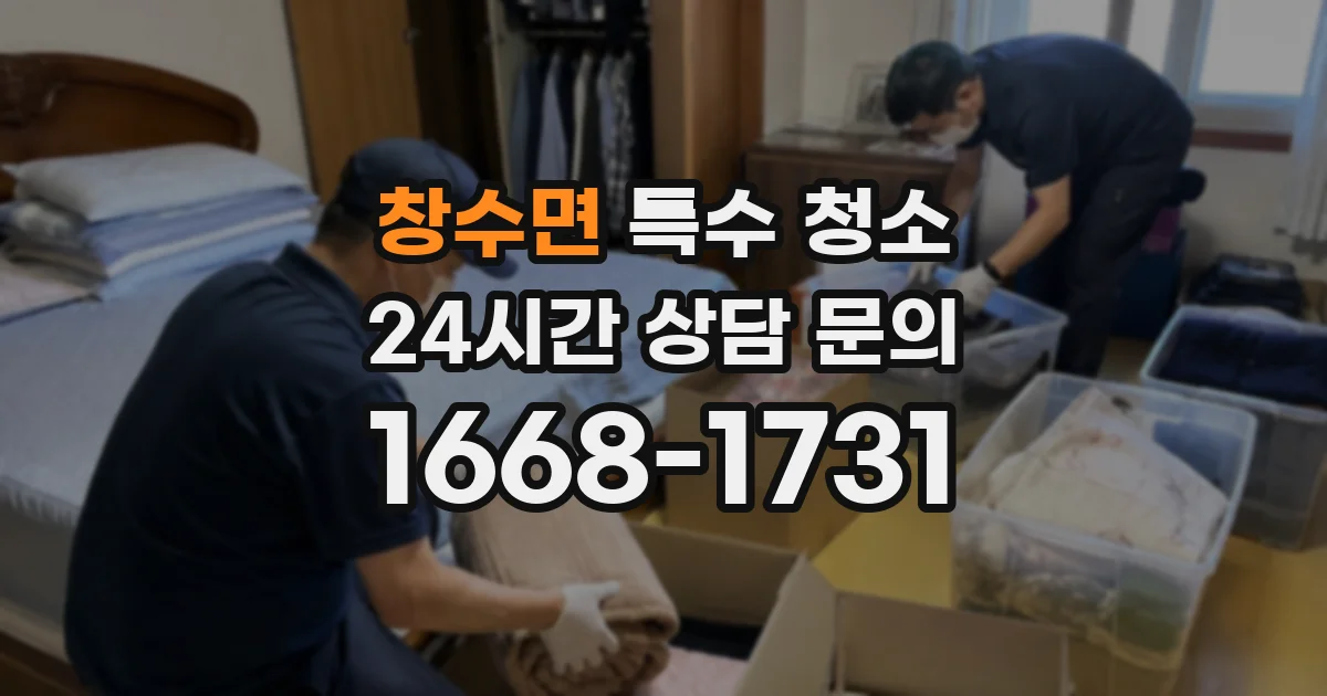 창수면 특수 청소