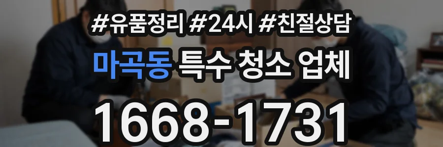 마곡동 특수 청소 업체