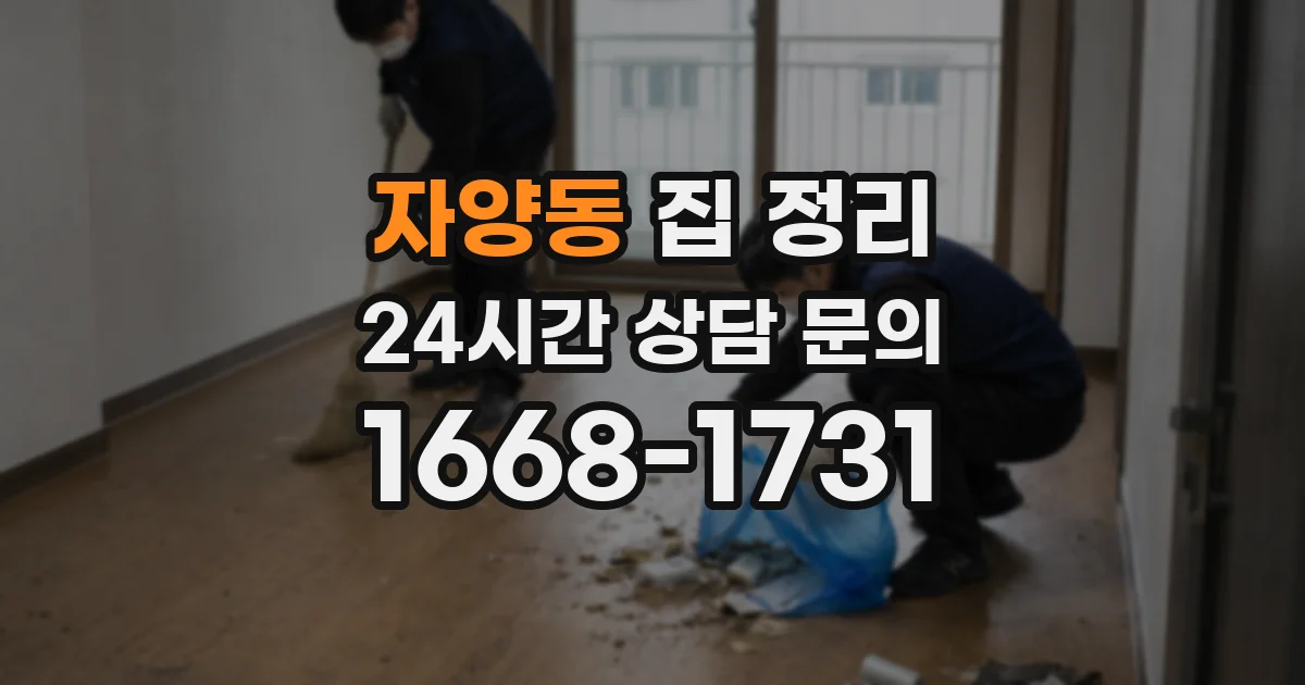 자양동 집 정리