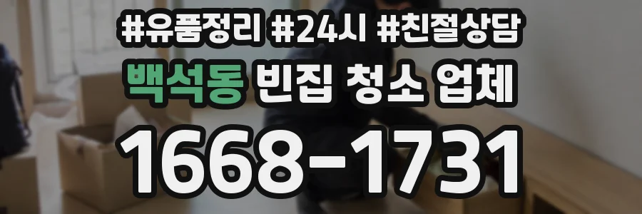 백석동 빈집 청소 업체