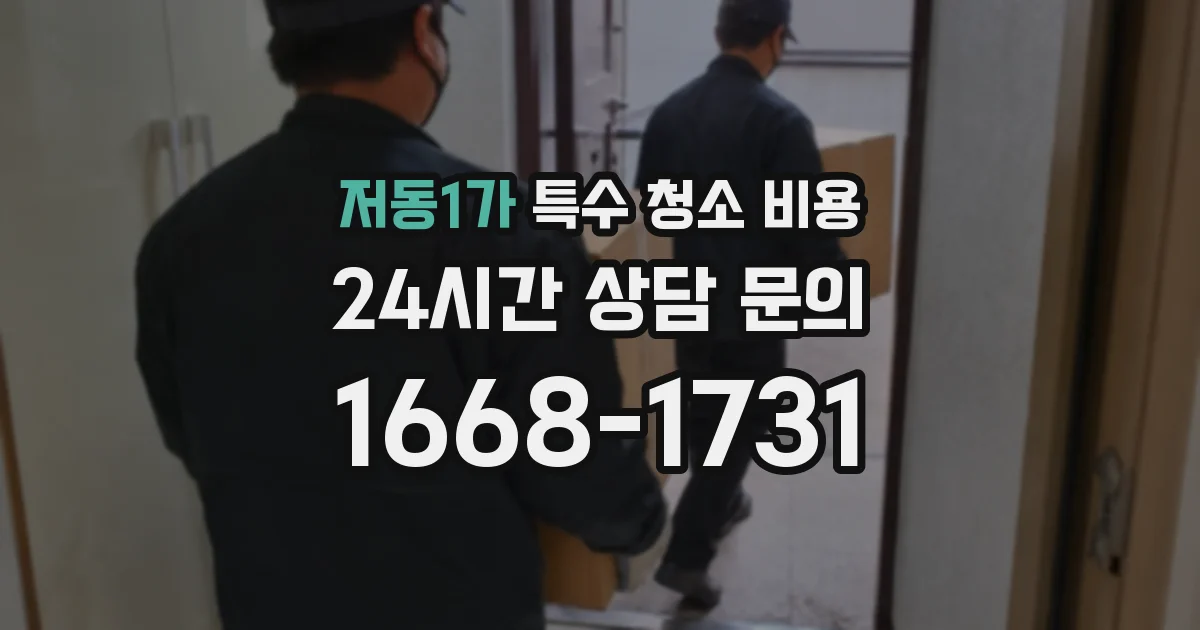 저동1가 특수 청소 비용