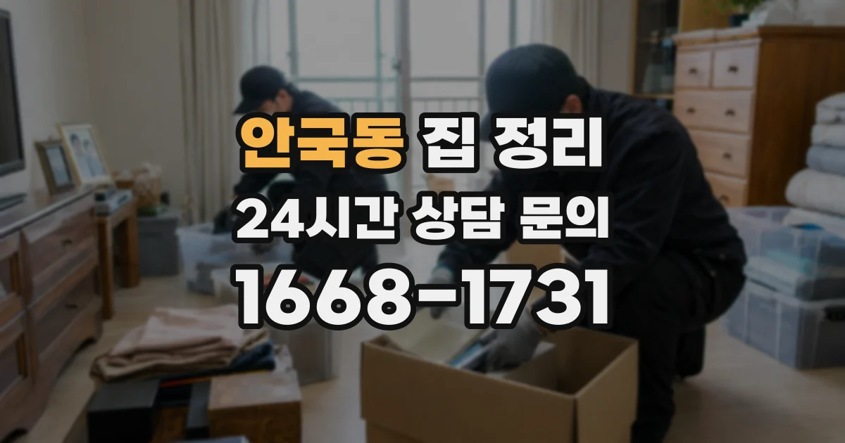 안국동 집 정리
