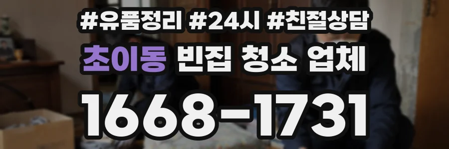 초이동 빈집 청소 업체