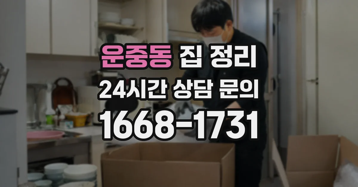운중동 집 정리