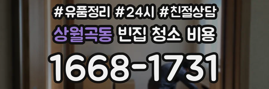 상월곡동 빈집 청소 비용