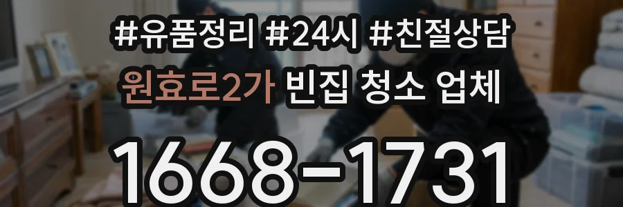 원효로2가 빈집 청소 업체