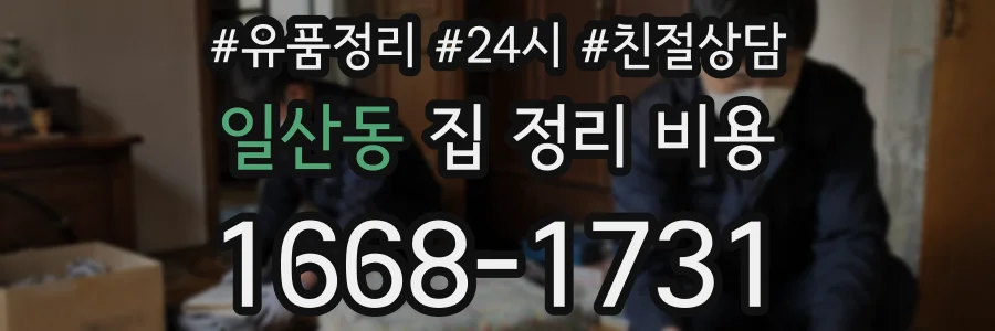 일산동 집 정리 비용