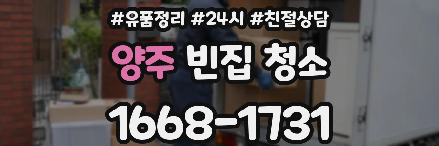 양주 빈집 청소