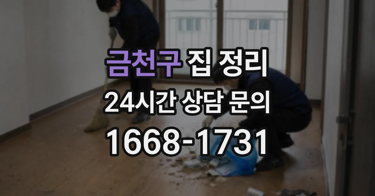 금천구 집 정리