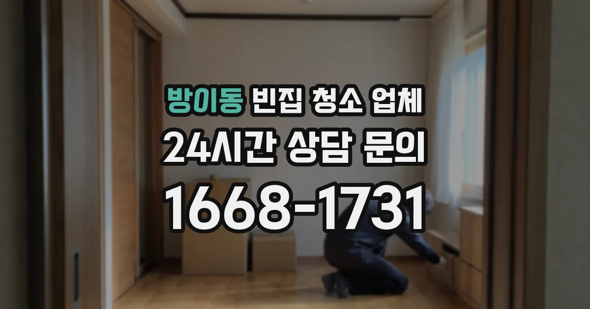 방이동 빈집 청소 업체