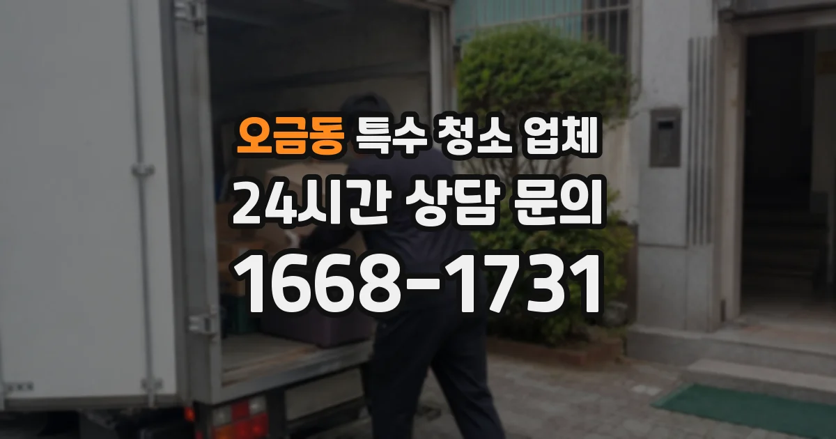 오금동 특수 청소 업체