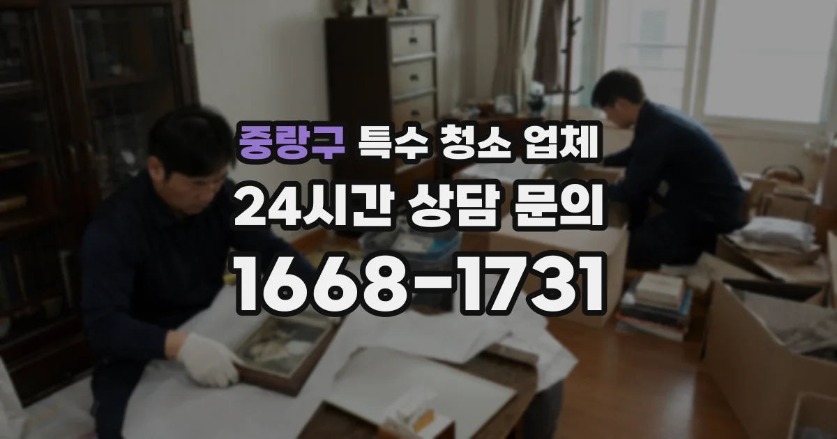 중랑구 특수 청소 업체