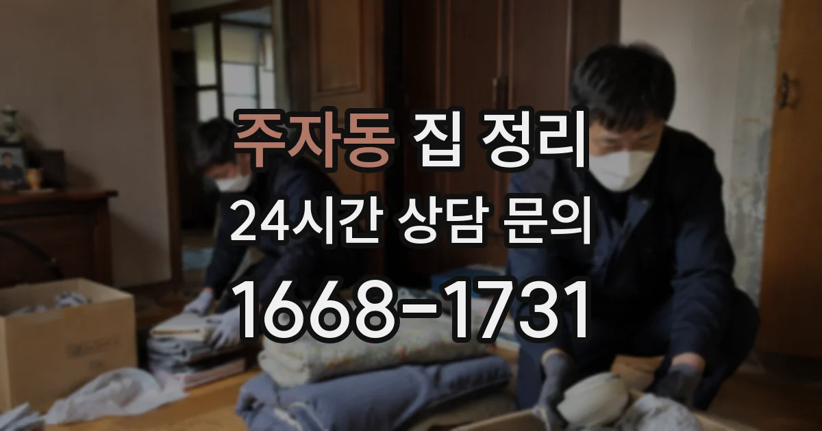 주자동 집 정리