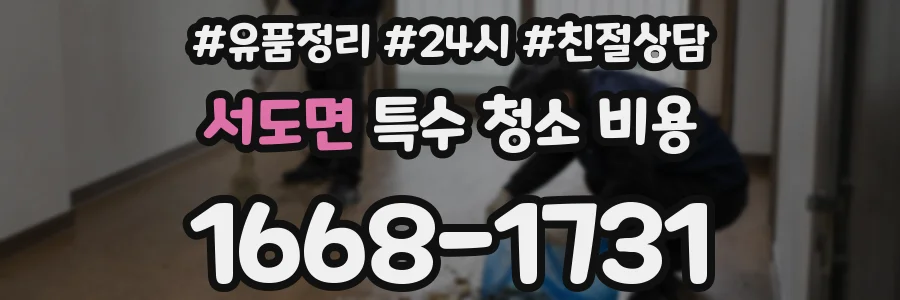 서도면 특수 청소 비용
