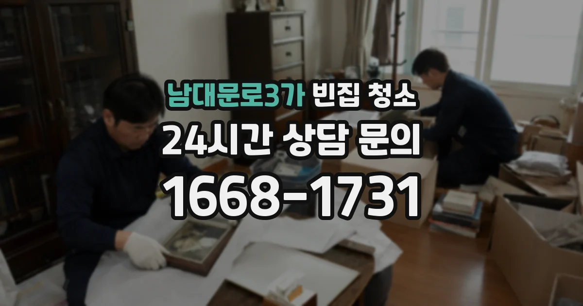 남대문로3가 빈집 청소