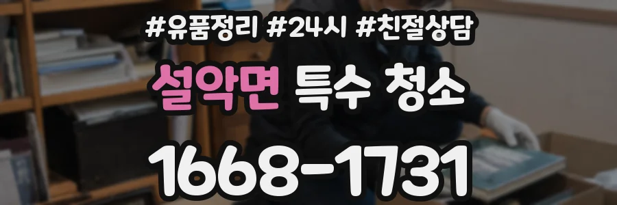 설악면 특수 청소