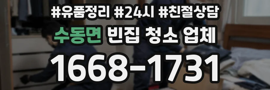 수동면 빈집 청소 업체