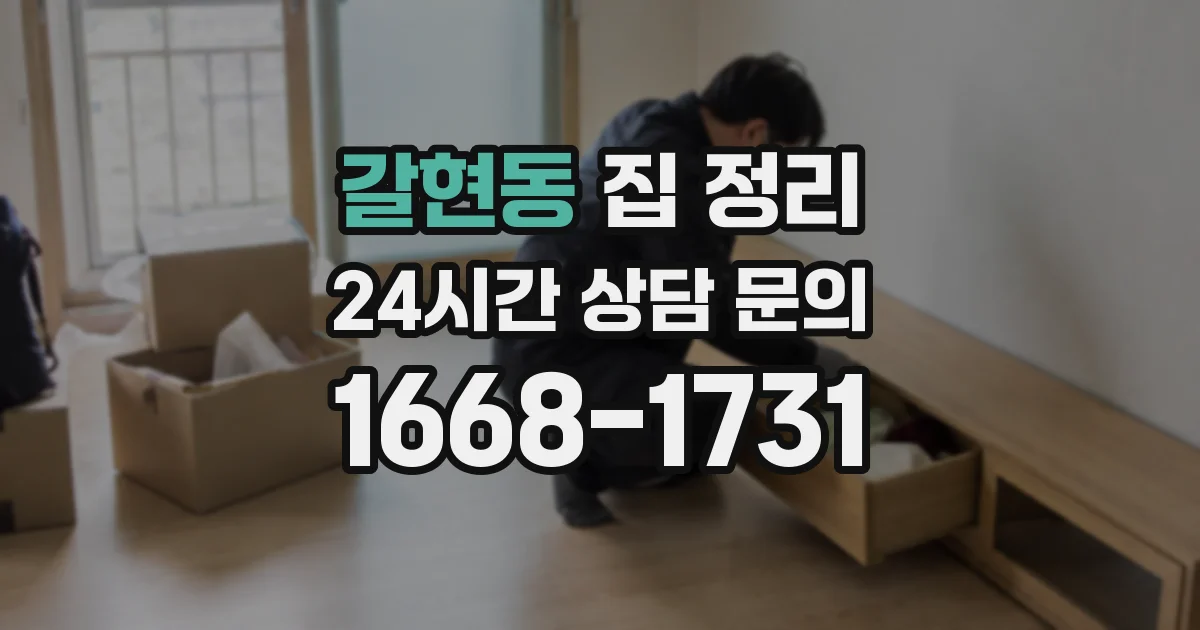 갈현동 집 정리