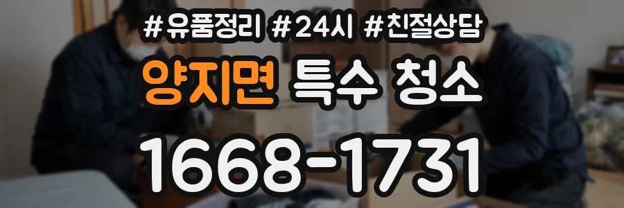 양지면 특수 청소