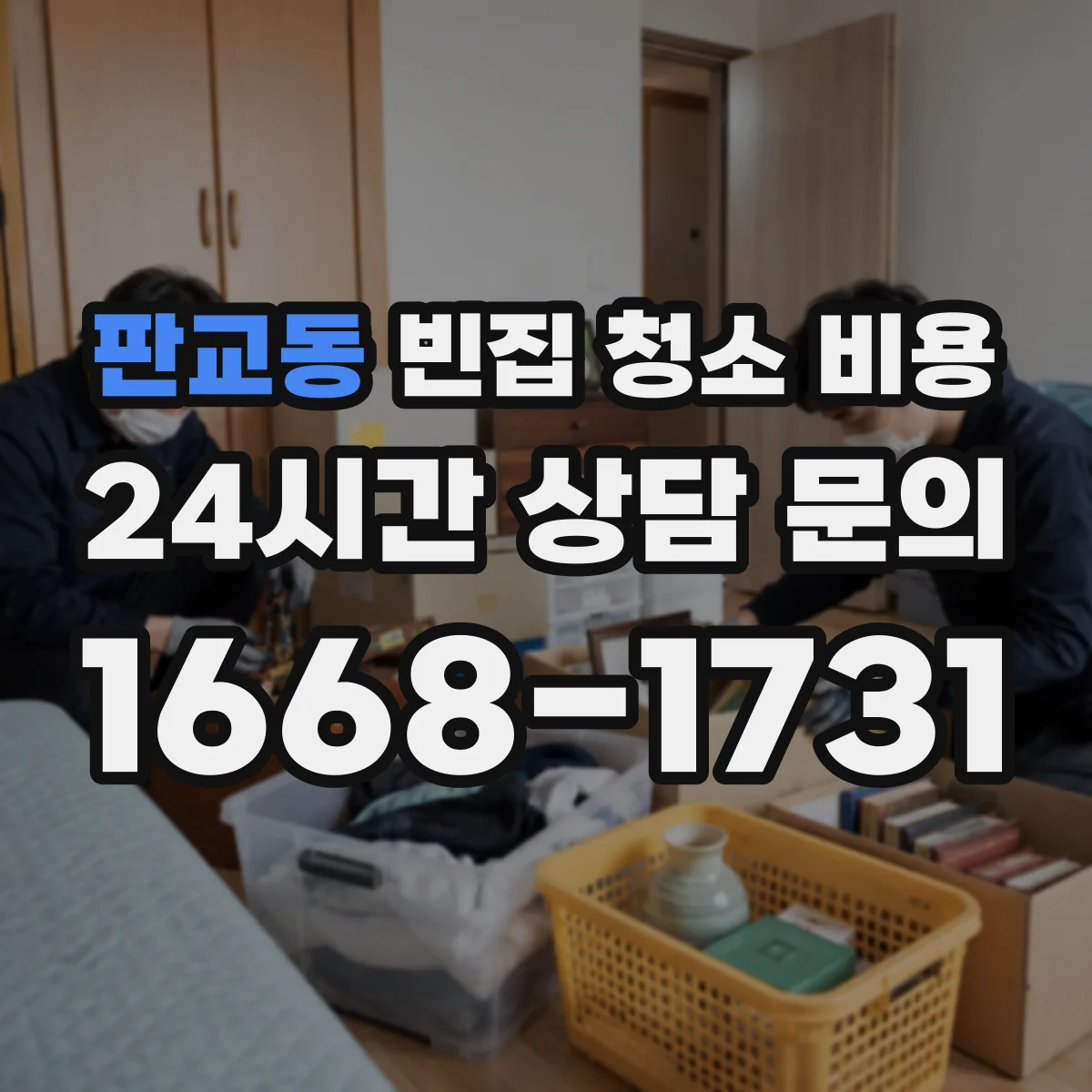 판교동 빈집 청소 비용