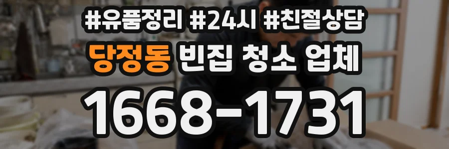 당정동 빈집 청소 업체