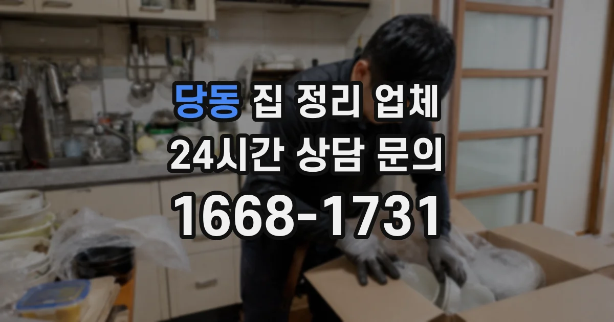 당동 집 정리 업체