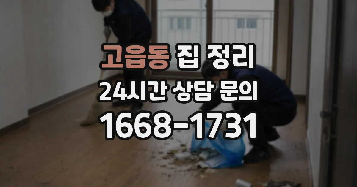 고읍동 집 정리