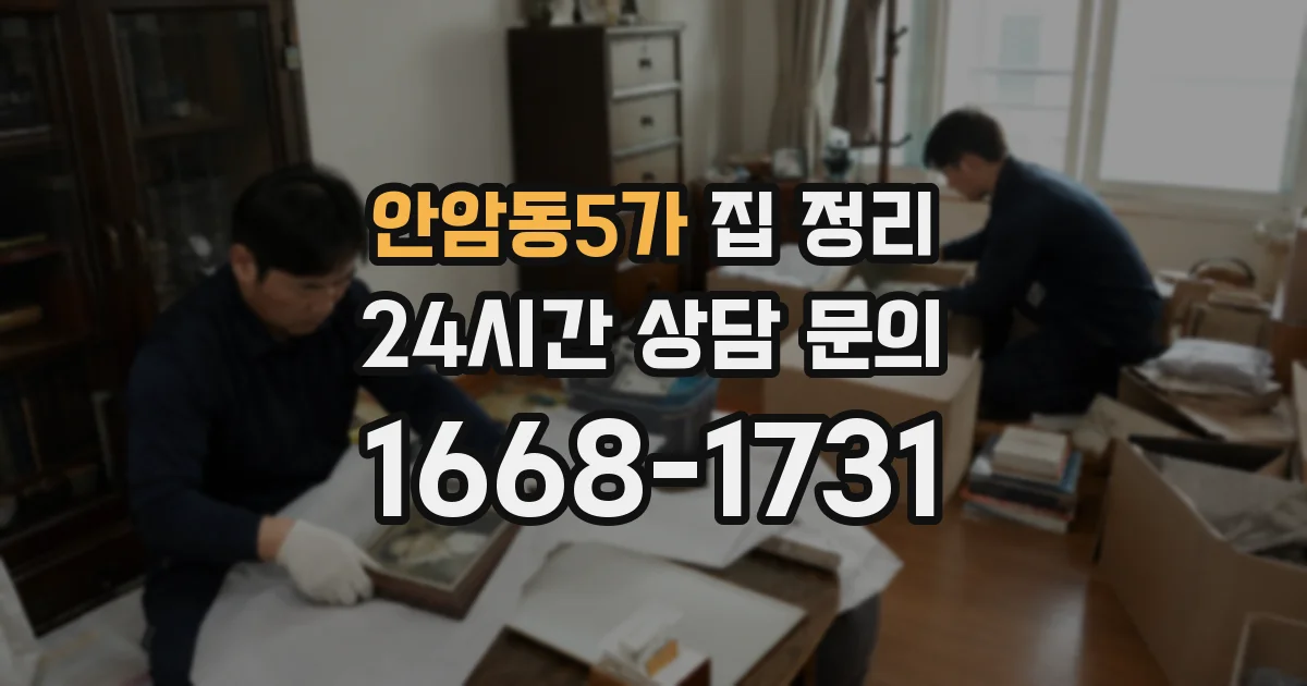 안암동5가 집 정리