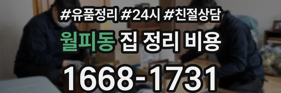 월피동 집 정리 비용