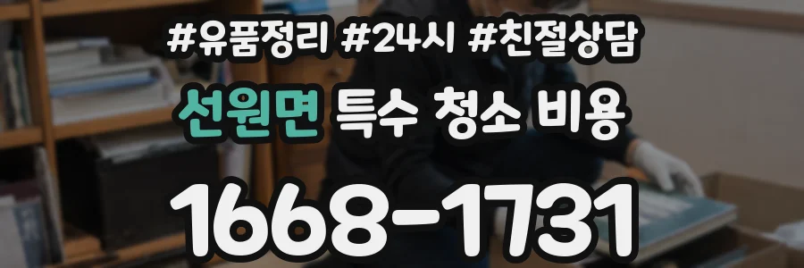 선원면 특수 청소 비용