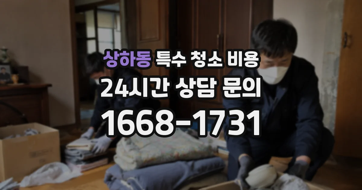 상하동 특수 청소 비용